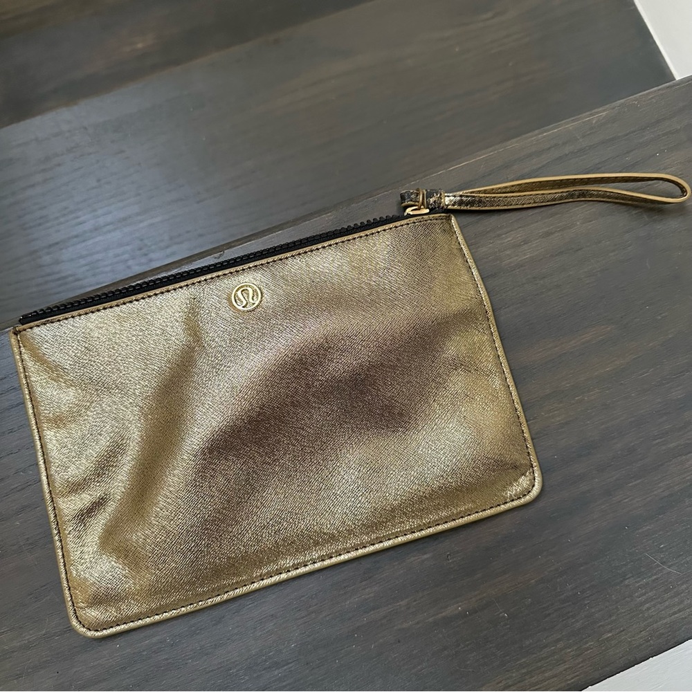 Lululemon Athletica Metallic Gold Goody Bag Wristlet - Picture 5 of 9